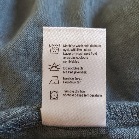 New Anthopologie x Chaser Seas Embroidered Print Linen Blend Tee NWT Small - Picture 10 of 11